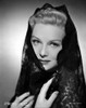 Madeleine Carroll Posed in Black Dress with Black Veil Photo Print - Item # VARCEL695567