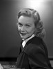 Madeleine Carroll smiling in Black Dress with White Collar Portrait Photo Print - Item # VARCEL695596