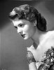 Peggy Castle Looking Away in Floral in Black and White Dress Portrait Photo Print - Item # VARCEL695927