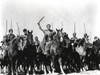Kirk Douglas Ridding Horse Fighting Scene Photo Print - Item # VARCEL695991