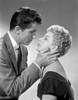 Behave Yourself Man in Suit Ready to Kiss the Woman in Black Dress Photo Print - Item # VARCEL703122