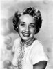 Jane Powell Portrait in White Knitted Short Sleeve Dress with Beaded Collar and Neckline Photo Print - Item # VARCEL703242