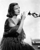 Ella Raines on a Dress and Lighting a Cigarette Photo Print - Item # VARCEL703332