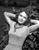 Debbie Reynolds on a Polka Dotted Dress and Leaning Photo Print - Item # VARCEL703604