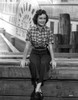 Debbie Reynolds wearing Plaid Top and Black Plants Photo Print - Item # VARCEL703631