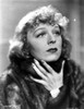 Margaret Sullivan Looking Up in Black Fur Coat Portrait Photo Print - Item # VARCEL704914