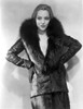Lupe Velez smiling in Black Leather Jacket with Fur Collar Photo Print - Item # VARCEL705335