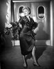 Shelley Winters Posed in Black Dress with Sarong Skirt and Fur Boa Photo Print - Item # VARCEL705544