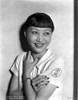 Anna Wong wearing a White Polo Shirt Photo Print - Item # VARCEL705649