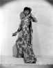 Anna Wong wearing a Long Chinese Floral Dress Photo Print - Item # VARCEL705679