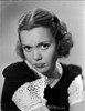 Jane Wyman Portrait in Black Velvet Dress with White Collar and White Lace False Sleeves with Curtain Curl Hair Photo Print - Item # VARCEL705819