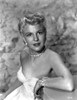 Peggy Lee Seated in White Gown with Pearl Necklace Portrait Photo Print - Item # VARCEL706171