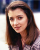 Mia Sara in Blue Stripe Long Sleeve Close-up Portrait Photo Print - Item # VARCEL706832