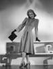 Barbara Stanwyck standing in Dress with Gloves and Heels Classic Portrait Photo Print - Item # VARCEL707481