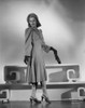 Barbara Stanwyck Side View in Dress Classic Portrait Photo Print - Item # VARCEL707485