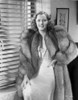 Black and White Portrait of Barbara Stanwyck Pose in Fur Coat Photo Print - Item # VARCEL707541
