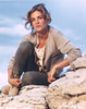 Jessica Steen sitting Pose in Gray Sweater Portrait Photo Print - Item # VARCEL707683