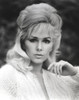 Stella Stevens Posed in Black and White Portrait wearing Embroidered Dress Photo Print - Item # VARCEL707725