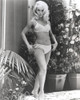 Stella Stevens Posed with One Leg Forward wearing Bikini in Black and White Photo Print - Item # VARCEL707814