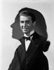 James Stewart Portrait in Black Silk Suit and Black Bow Tie with White Shirt on White Background Photo Print