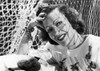 Gloria Swanson Red lipstick, Curly Hairdo smiling Classic Portrait Photo Print - Item # VARCEL708181