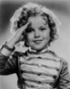 Shirley Temple Saluted in Black and White Photo Print - Item # VARCEL708558