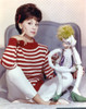 Marlo Thomas sitting in Red and White Sweater Photo Print - Item # VARCEL708811