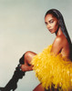 Jody Watley Posed Naked in Yellow Fur Photo Print - Item # VARCEL709197