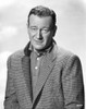 John Wayne in suit with popped collar Photo Portrait in Black and White Photo Print - Item # VARCEL709256