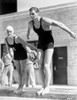 Johnny Weissmuller wearing Swimsuit in Black and White Photo Print - Item # VARCEL709466