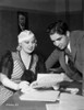 Mae West smiling in Casual Dress with Man Photo Print - Item # VARCEL709638