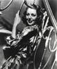 Loretta Young Black Shiny Dress Flay Sleeves Photo Print - Item # VARCEL710038