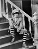 Natalie Wood sitting in the Stairs Photo Print - Item # VARCEL710011
