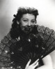 Loretta Young Lady Hiding Black Fan Photo Print - Item # VARCEL710041