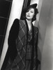 Loretta Young Long Black and Striped Coat Dress Photo Print - Item # VARCEL710034