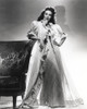 Loretta Young White Long Gown with Balloon Sleeves Photo Print - Item # VARCEL710043