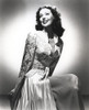 Loretta Young Long White Dress Pose Photo Print - Item # VARCEL710081
