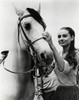 Audrey Hepburn putting the bridle on a horse Photo Print (8 x 10)
