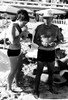 Pablo Picasso and Jacqueline Roque at the beach Photo Print - Item # VARGLP375442