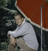 Paul Newman under an umbrella Photo Print