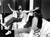Maurice and Robin Gibb on a sofa Photo Print