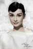 Audrey Hepburn - White Portrait Poster Print