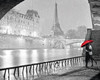 Paris Eiffel Tower Kiss Poster Print