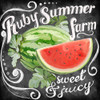 Chalkboard Watermelon Poster Print - Licensing Studio Art (24 x 24)