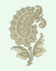 Celadon Floral Motif II Poster Print - Studio Vision