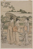 Three Women Strolling in the Countryside  Poster Print by Ch≈çbunsai Eishi