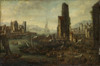 Seaport Poster Print by Adriaen Frans Boudewijns