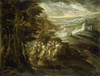 Fantastic Landscape with Figures  Poster Print by Anonymous