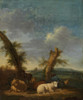 Landscape with Sheep and a Sleeping Shepherd  Poster Print by Adriaen van de Velde