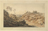 Hilly Landscape with Two Figures on a Road  Poster Print by William Taverner